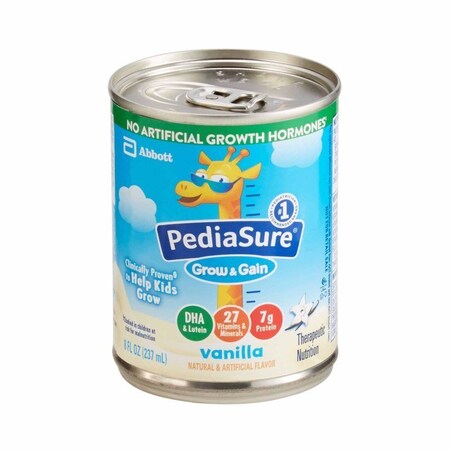 Pediasure Grow & Gain Pediatric Oral Supplement Vanilla Flavor 8 oz. Can Liquid Calories 67522